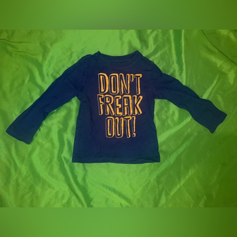 The Children's Place Navy and Orange Long Sleeve Tee size 2T